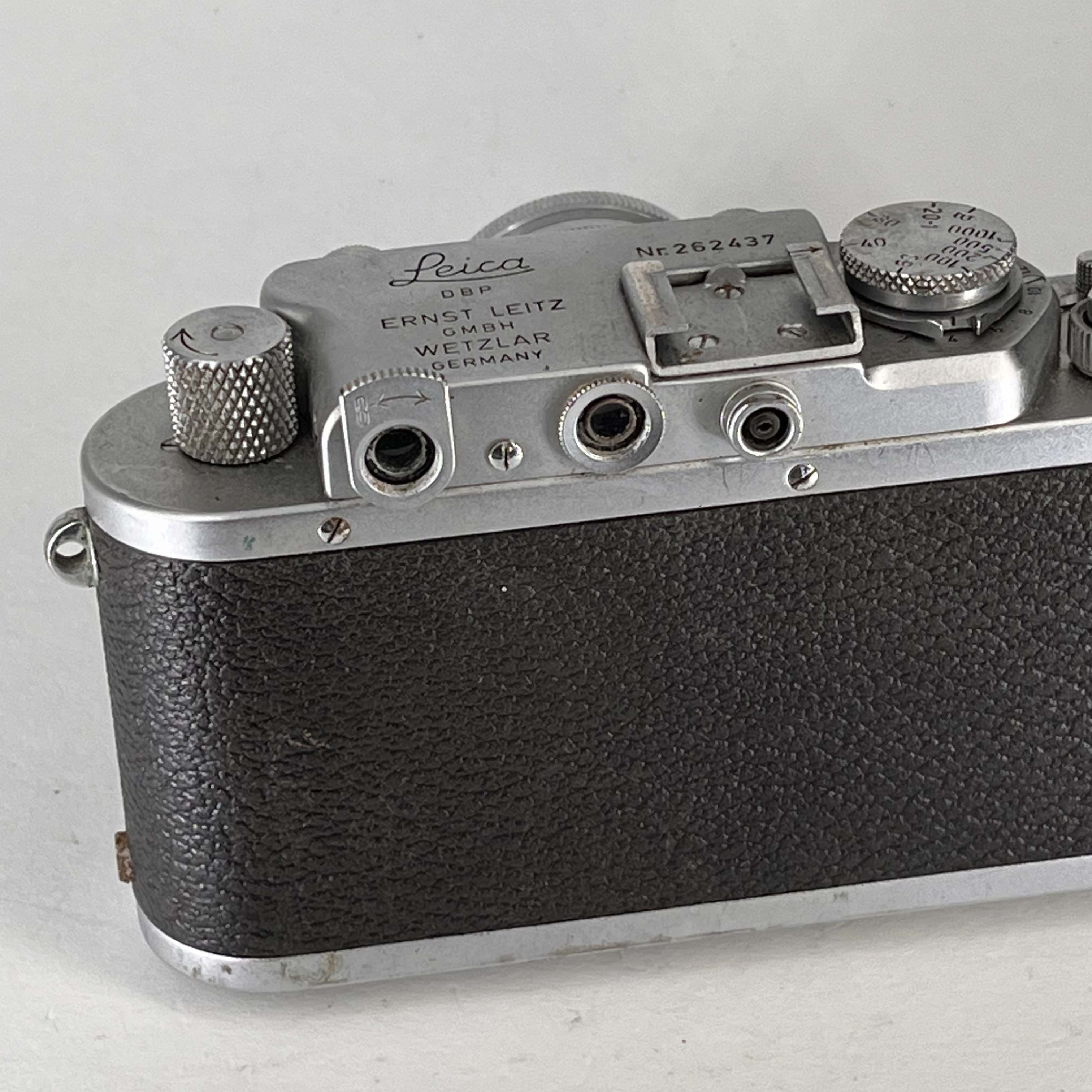 Leica ⅲa + Summar 50mm 5cm F2 フィルムカメラ Leica IIIA Leicavit SCNOO w/ 50mm f2 Summar Collapsible GOOD